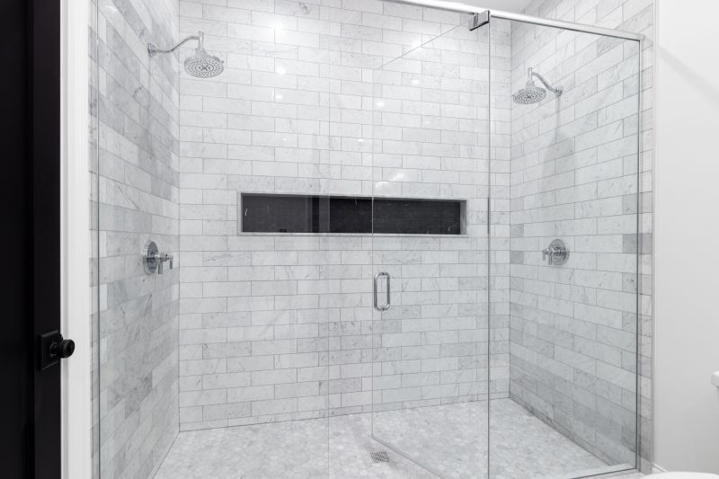 Corner Shower with Multiple Shower Heads